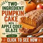 Two-Ingredient Pumpkin Cake with Apple Cider Glaze