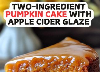 Two-Ingredient Pumpkin Cake with Apple Cider Glaze