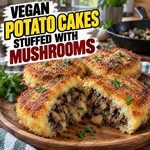 Vegan Potato Cakes stuffed with Mushrooms Recipe