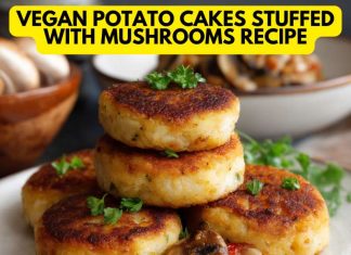 Vegan Potato Cakes stuffed with Mushrooms Recipe Vegan Potato Cakes stuffed with Mushrooms Recipe