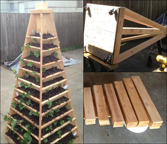 Build A Vertical Garden Pyramid Tower