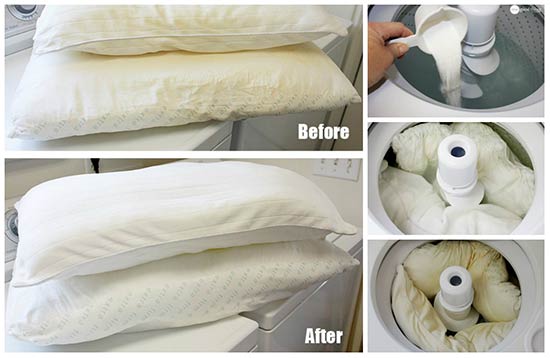 How To Wash & Whiten Yellowed Pillows Wash & Whiten Yellowed Pillows