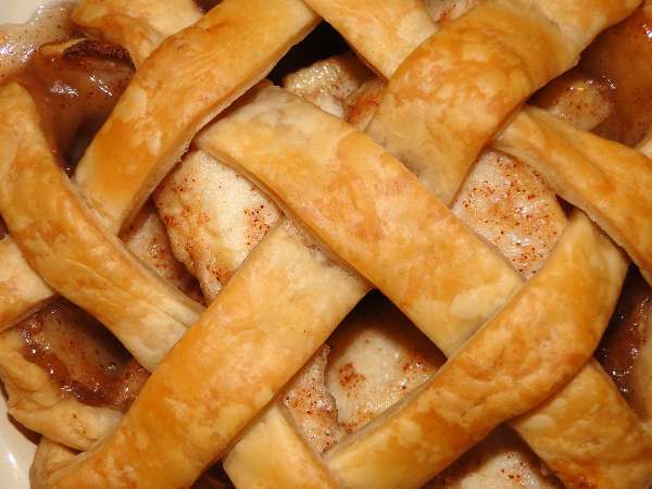 create a lattice or cover the pie