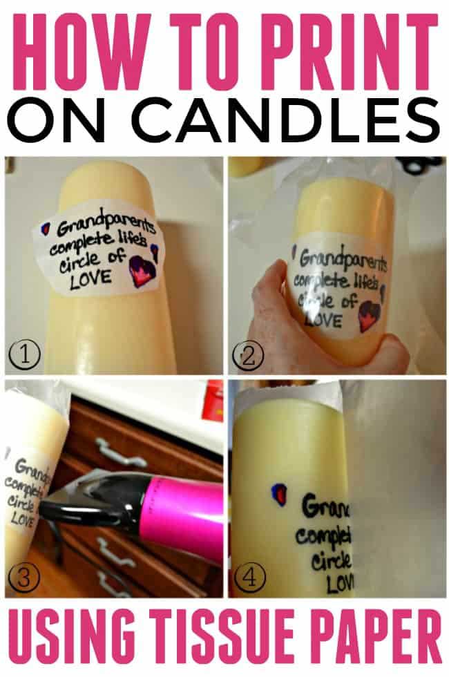 How To Print On Candles With Tissue Paper