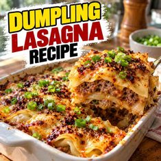 Dumpling Lasagna Recipe 🍲 Dumpling Lasagna: The Lazy Comfort Food Everyone Is Obsessed With